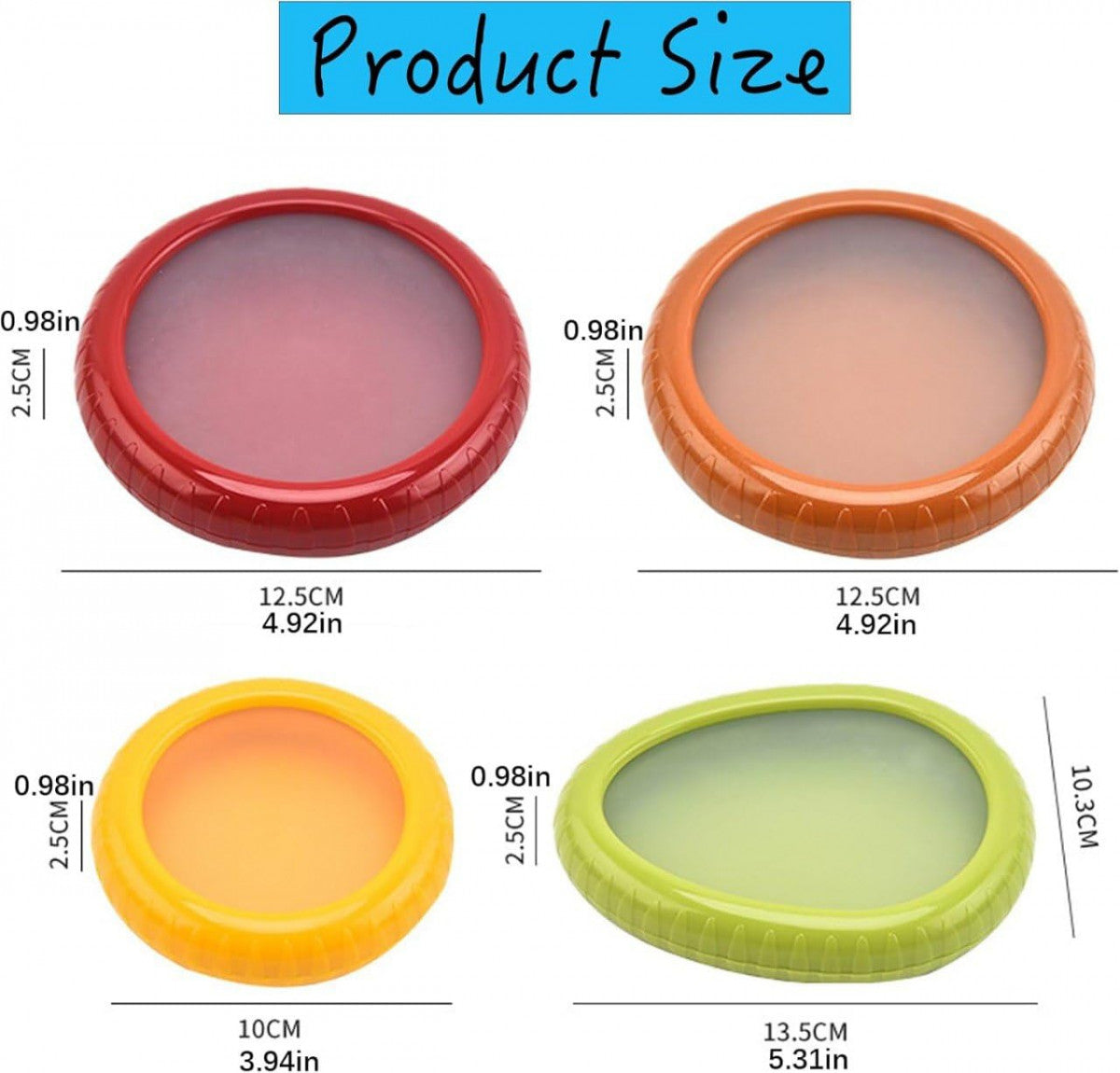 Silicone Fruit & Vegetable Storage Containers – Set of 4