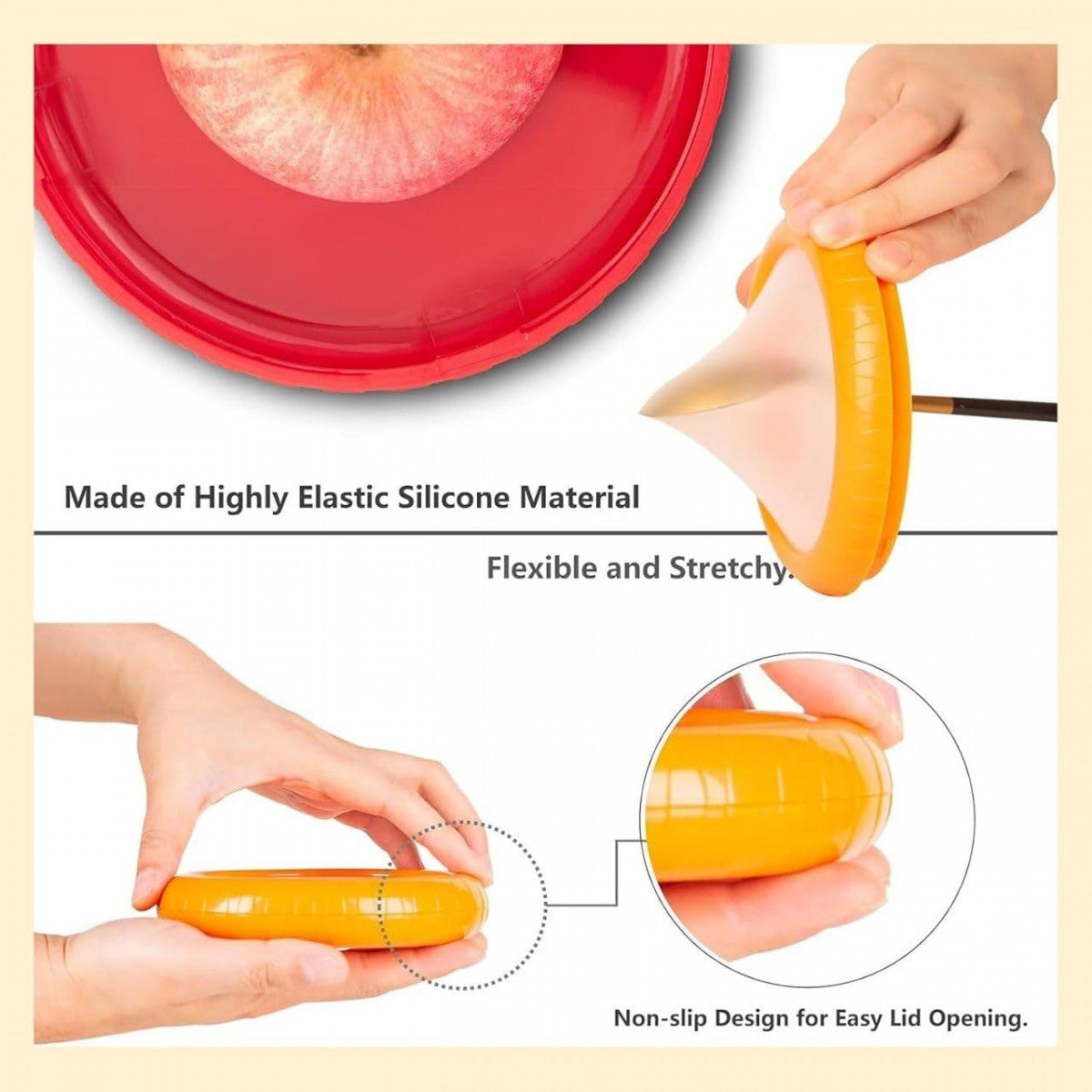 Silicone Fruit & Vegetable Storage Containers – Set of 4