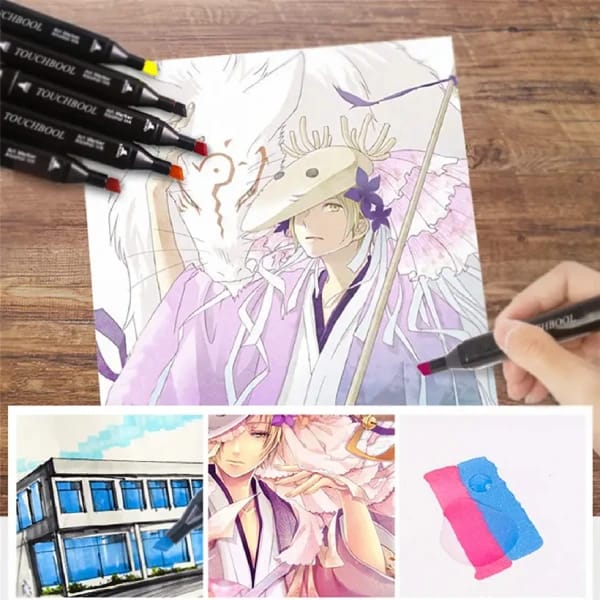 48 PCS Dual Tip Color Markers – Casacrest Oil-Based Art Set