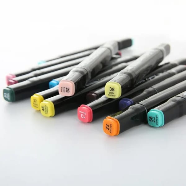 48 PCS Dual Tip Color Markers – Casacrest Oil-Based Art Set