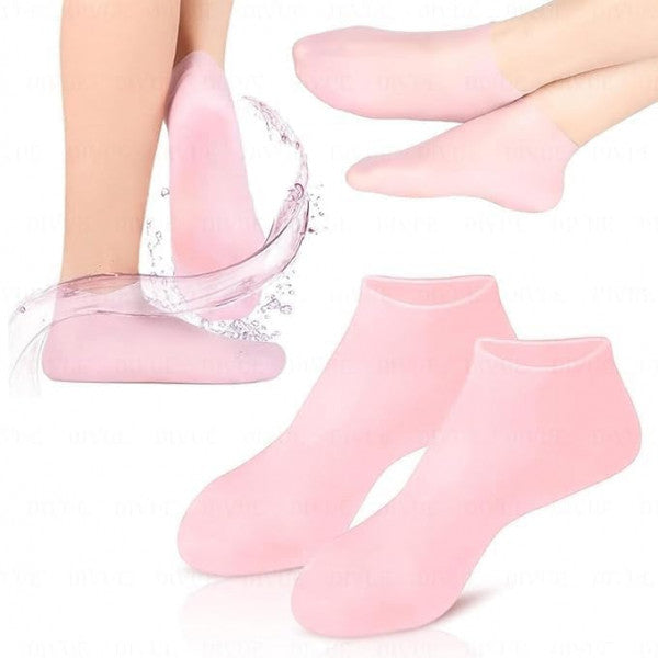 Silicone Moisturizing Gel Socks – Reusable Spa Foot Care