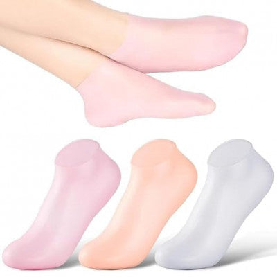 Silicone Moisturizing Gel Socks – Reusable Spa Foot Care