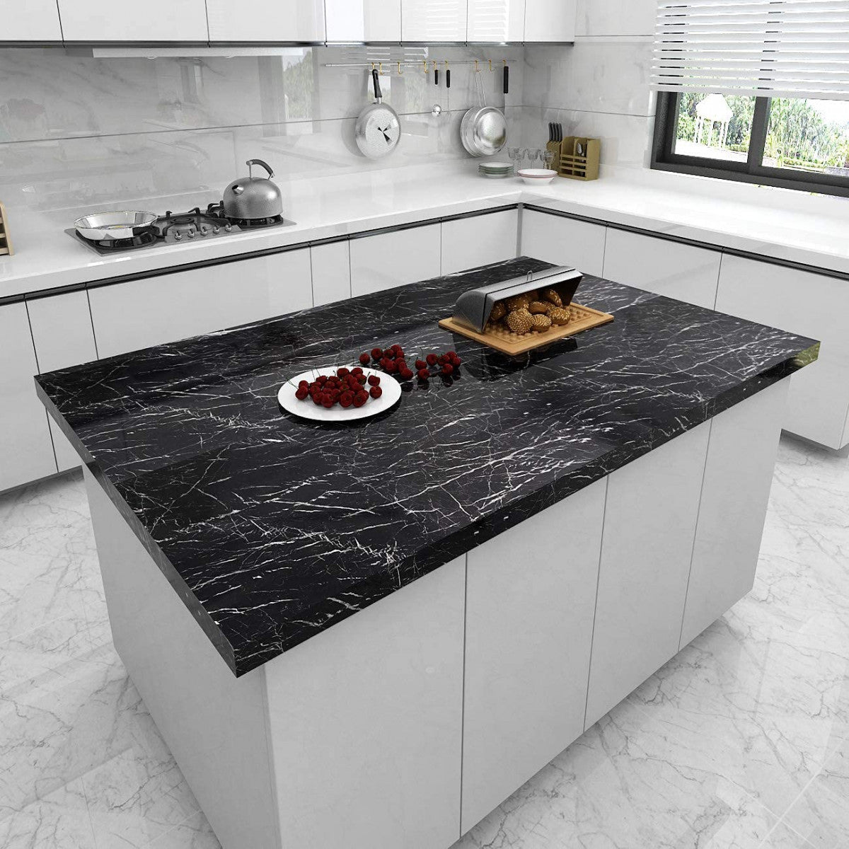 Black Marble Foil Paper