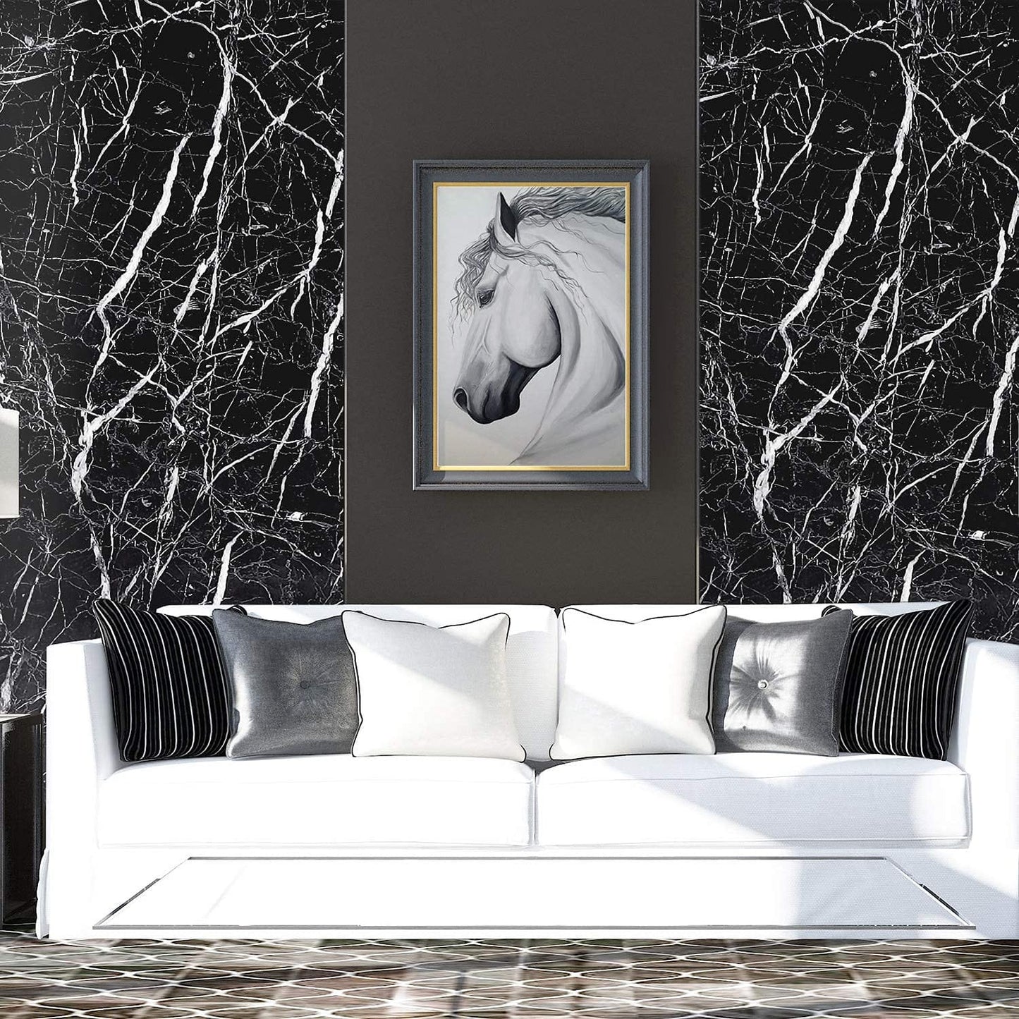 Black Marble Foil Paper