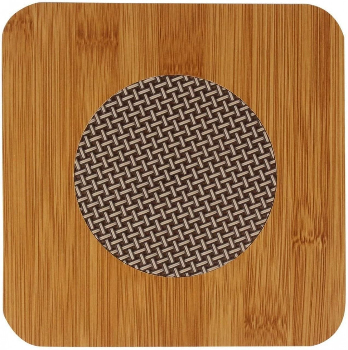 Wooden Square Heat Pad โ Natural Bamboo Hot Pads for Kitchen & Dining