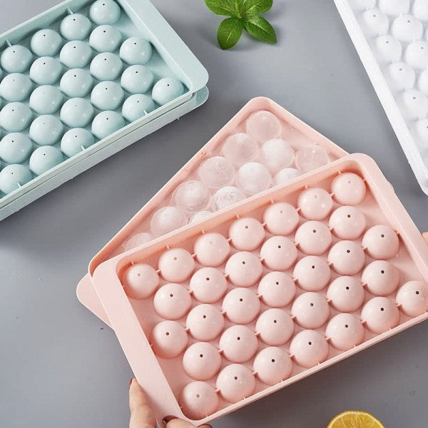 33-Cavity Mini Round Ice Ball Tray ā Set of 3