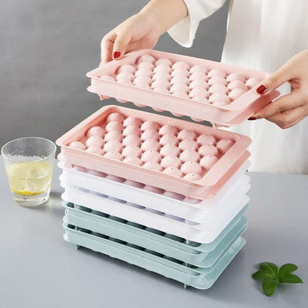 33-Cavity Mini Round Ice Ball Tray ā Set of 3