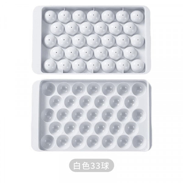 33-Cavity Mini Round Ice Ball Tray ā Set of 3