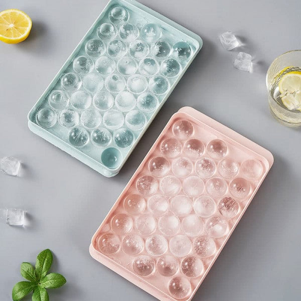 33-Cavity Mini Round Ice Ball Tray ā Set of 3