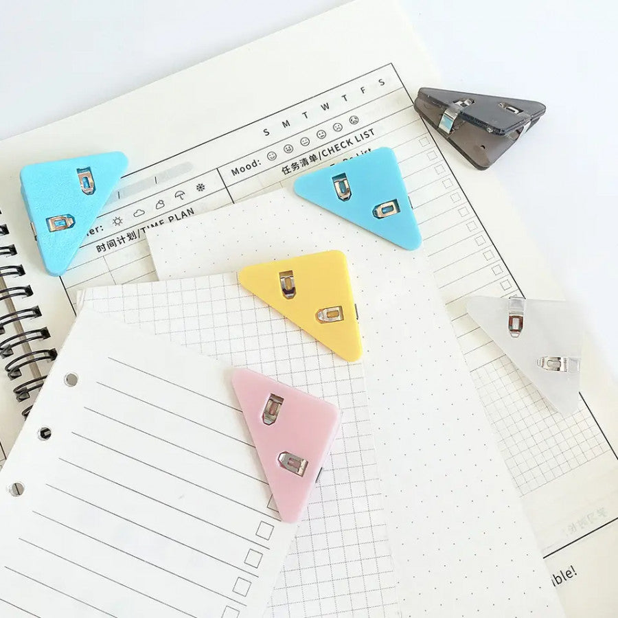 Triangle Paper Corner Clips – Protect & Organize with Style (Pack of 10)