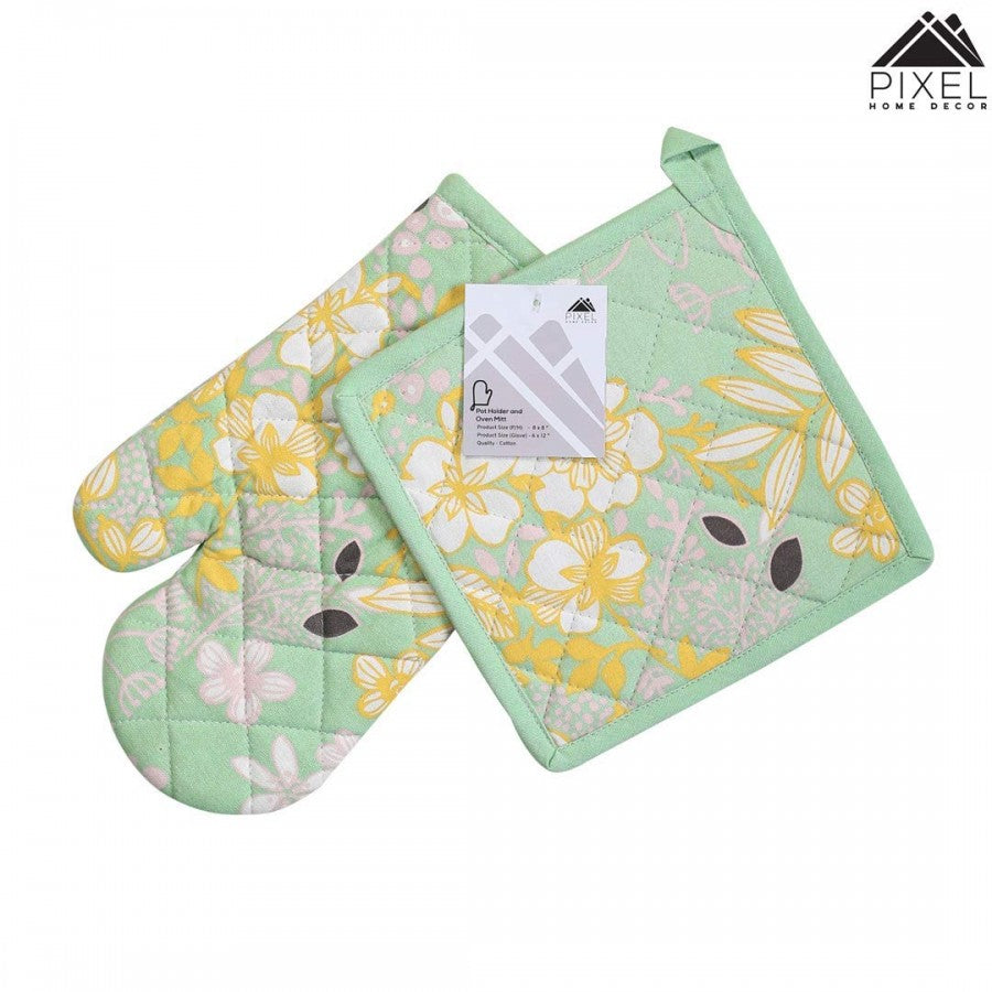 Organic Cotton Oven Mitt & Pot Holder Set