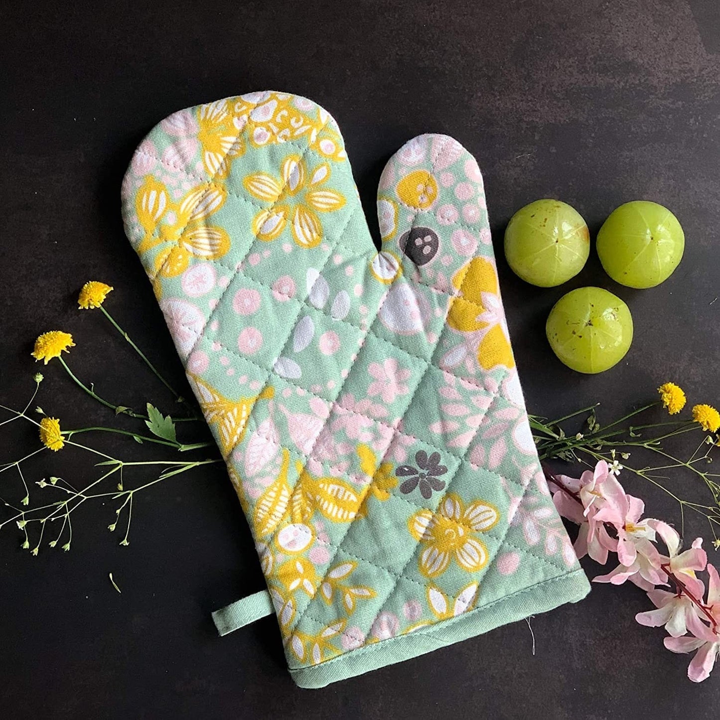 Organic Cotton Oven Mitt & Pot Holder Set