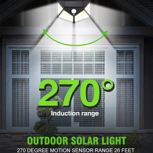4-Sided Solar Light with PIR Motion Sensor